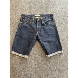 Simon Miller Denim Bermuda Shorts Mens 31 Blue Selvedge Cutoff 10 Inseam USA